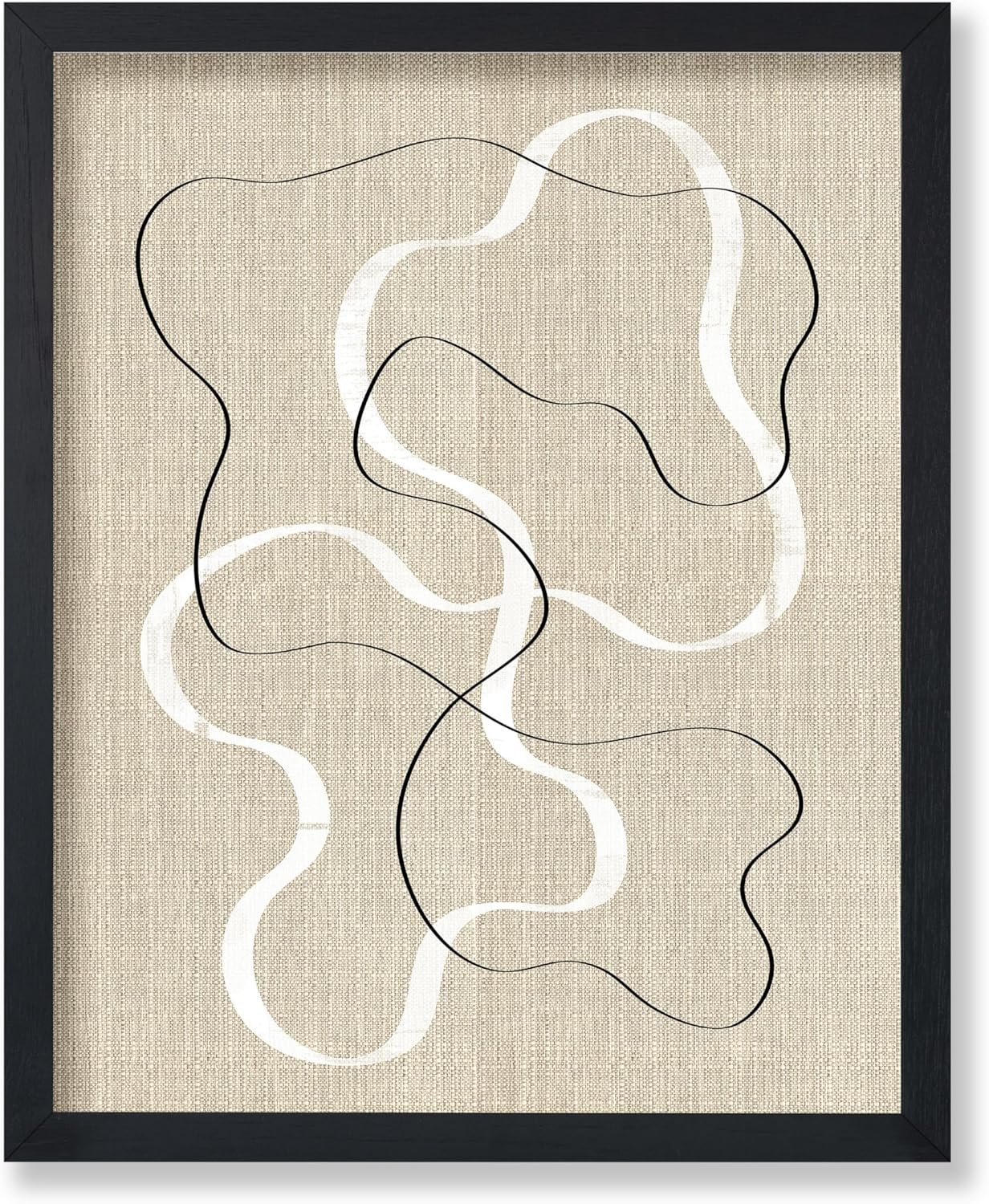 Poster Master Texture Shapes Poster – Black and White Lines Print – Graphical & Abstract Art – Chic Boho & Modern Art – Office or Living Room Wall Decor – 8×10 UNFRAMED
