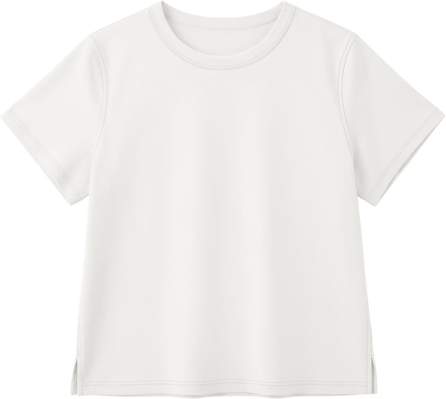Stelle Women’s Short Sleeve Crewneck T-Shirts Cotton Basic Tees Summer Casual Solid Crop Tops