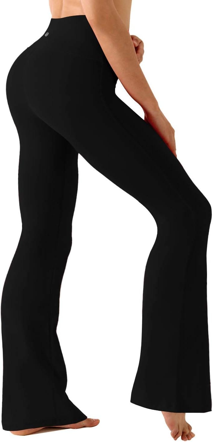 BUBBLELIME 29″/31″/33″/35″/37″ 3 Styles Women’s High Waist Bootcut Yoga Pants Basic/Side Pockets Tummy Control Workout Flared