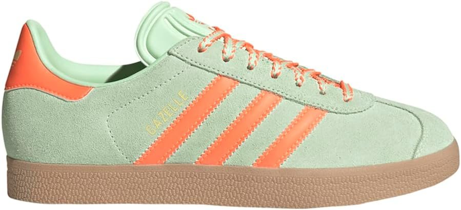 adidas Womens Gazelle Lace Up Sneakers Shoes Casual – Green, Orange