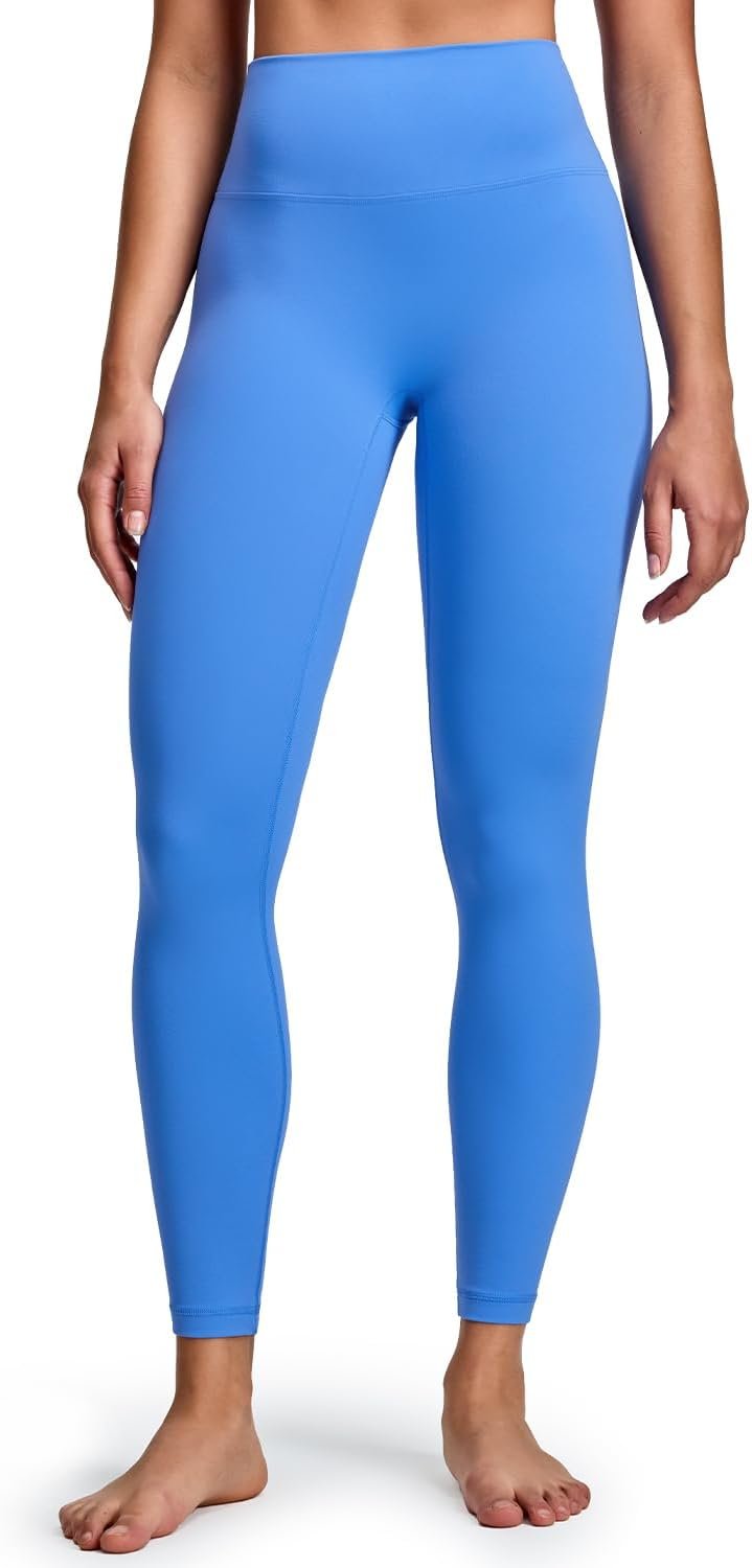 HeyNuts No Front Seam Yoga Leggings 25”, Light to Medium Support, High Waisted Seamless 7/8 Lounge Yoga Pants