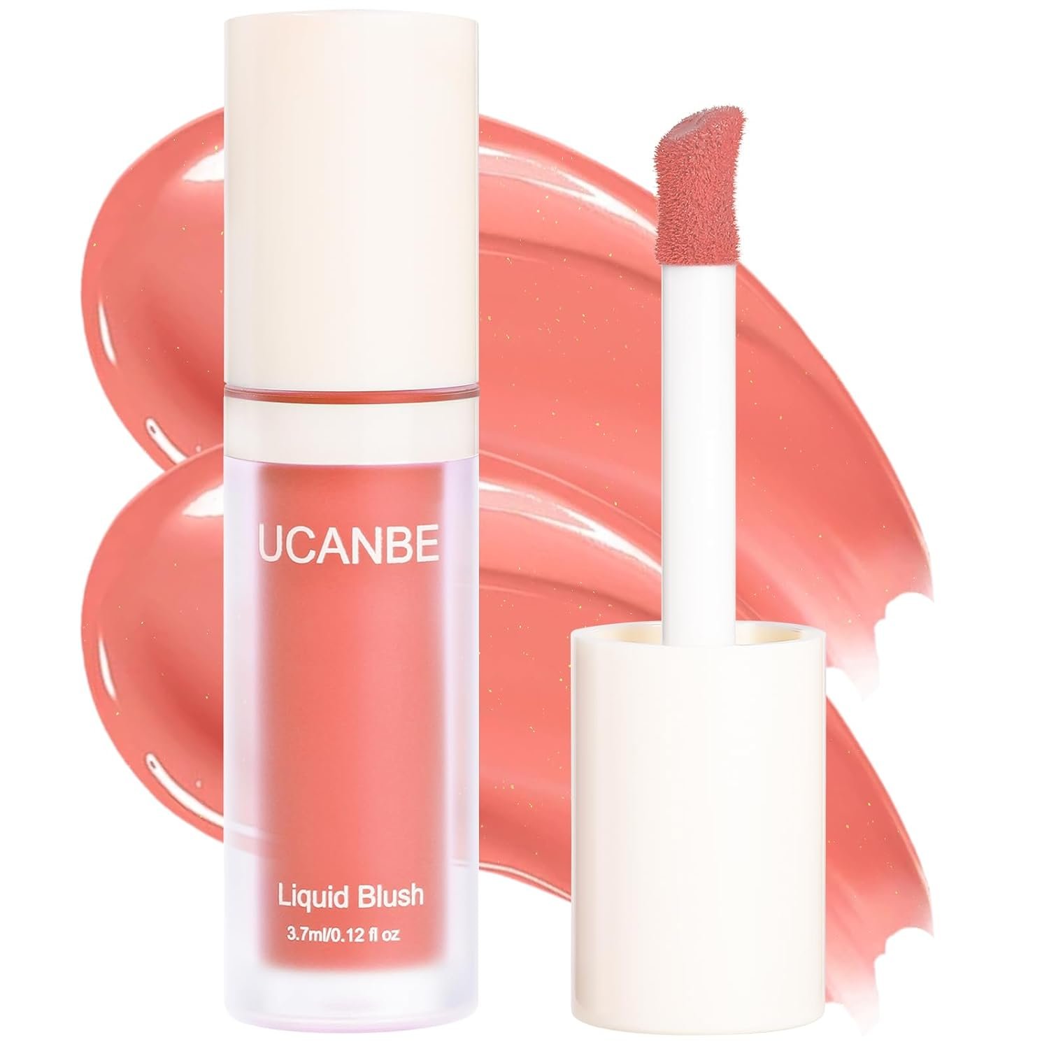 Dewy Liquid Blush for Cheeks, High Pigment Buildable Cream Blush, Long-Lasting Natural Glow – Hydrating Formula Lightweight Makeup Radiant Flushed Cheeks (07 Satin Rose)