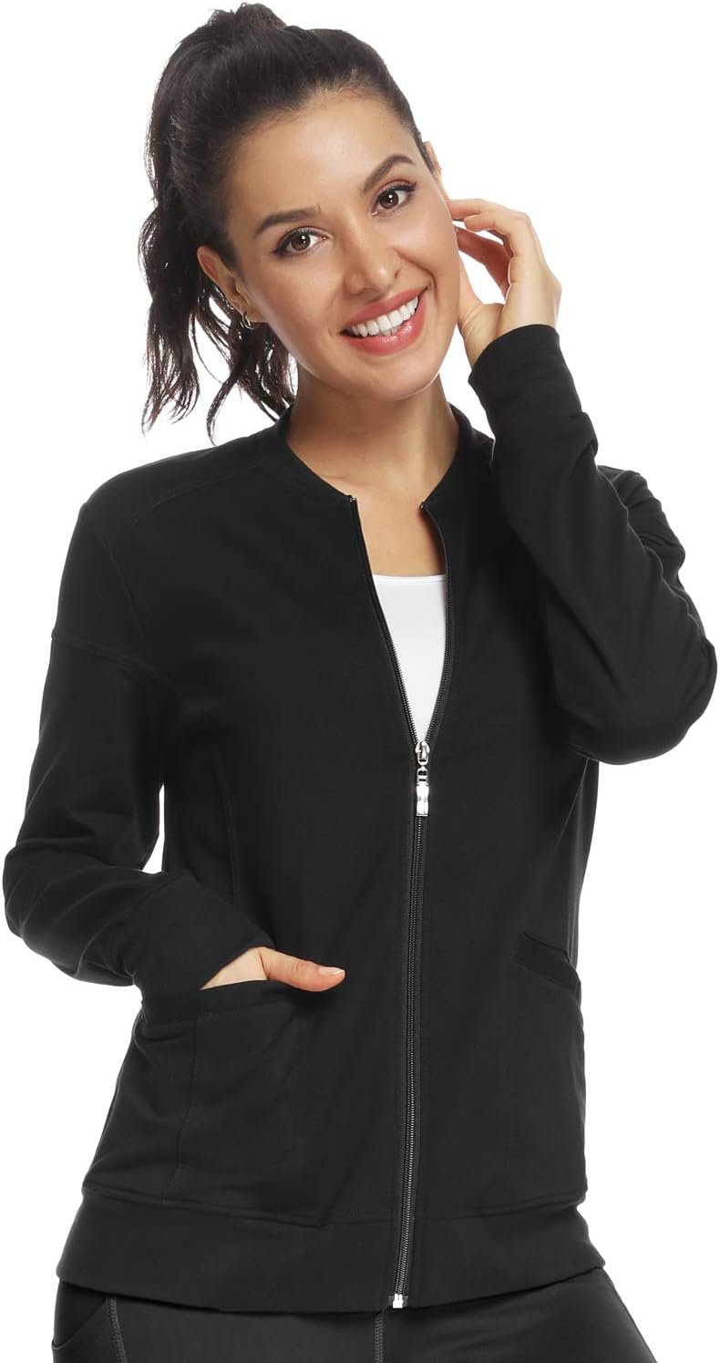 JEYONG Women’s Zip Front Warm-Up Jacket