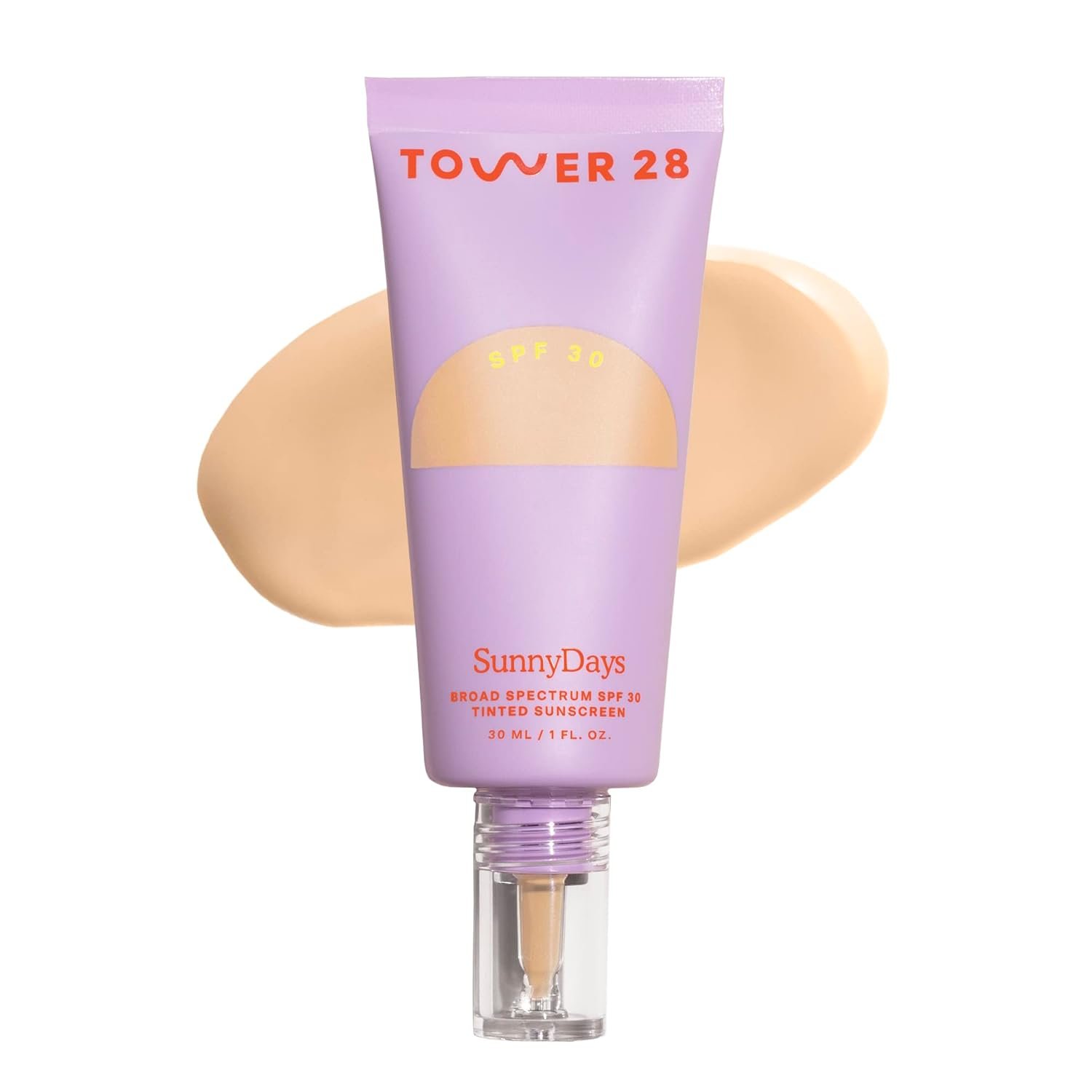 Tower 28 SunnyDays SPF 30 Tinted Moisturizer – 2-in-1 Buildable Coverage Foundation + Mineral Sunscreen for Face – Zinc Oxide, Aloe & Prickly Pear for Sensitive Skin – 15 Light/Warm (1 oz)