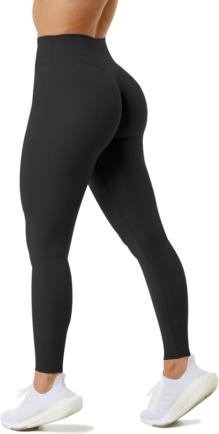 Unthewe Naked-Feel No Front Seam Leggings for Women – High Waisted Buttery Soft Workout Yoga Pants 25″
