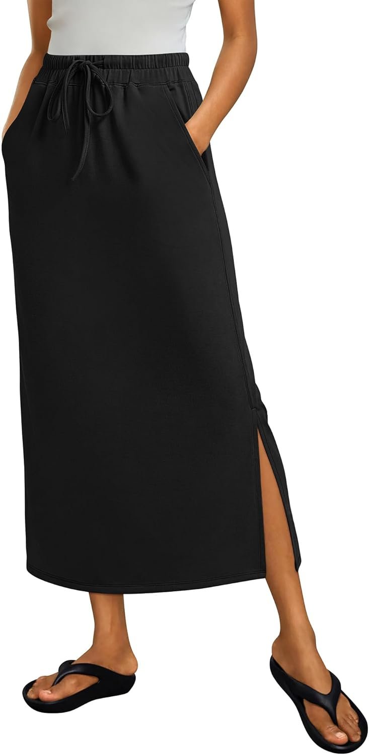 ANRABESS Casual Maxi Skirts for Women, High Waist, Summer, Drawstring, Ideal for Daily Wear, Office & Weekend Outings 2026