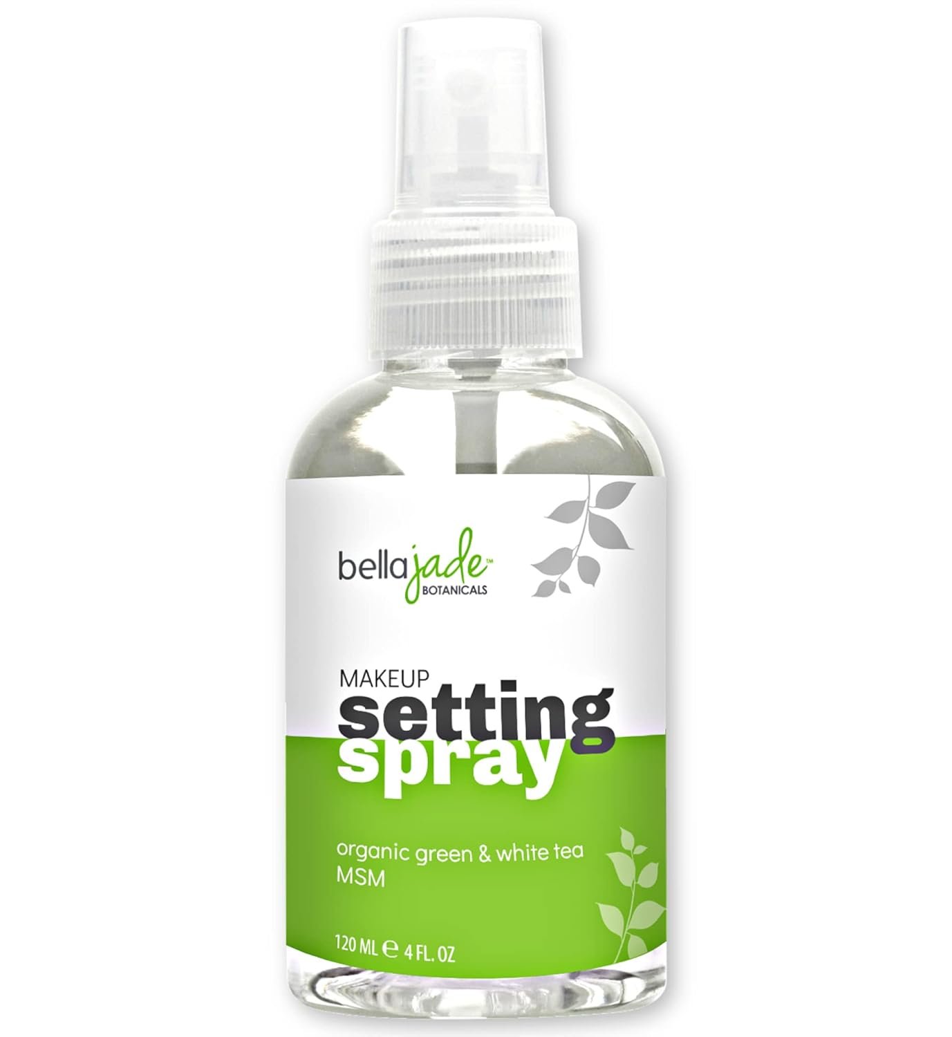 Makeup Setting Spray for Face – Long Lasting Mist: Hydrating Dewey Finishing + Organic Green Tea & MSM – All Skin Types – Large 4 oz Bottle