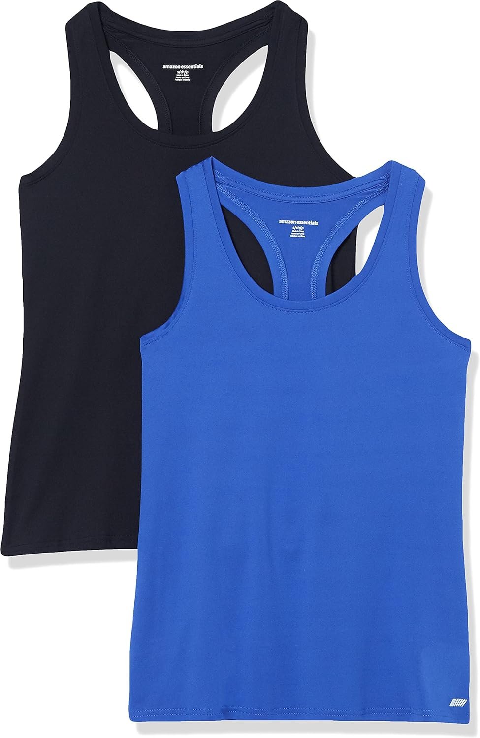 Amazon Essentials Women’s Active Quick Dry Tech Stretch Racerback Scoop Neck Tank Top, Multipacks