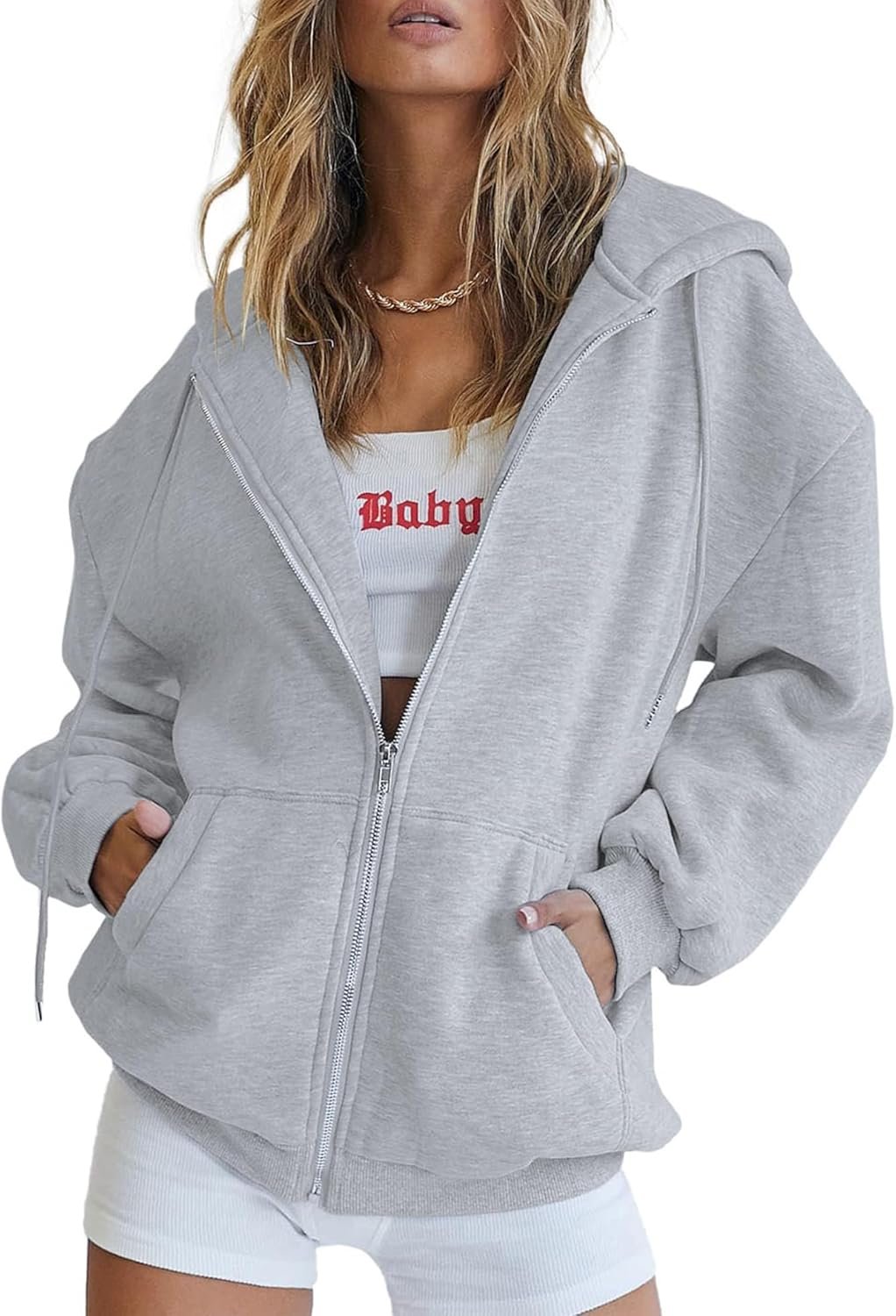 PRETTYGARDEN Women’s 2026 Zip Up Y2K Hoodies Casual Long Sleeve Sweatshirts Fall Spring Track Jackets with Pockets