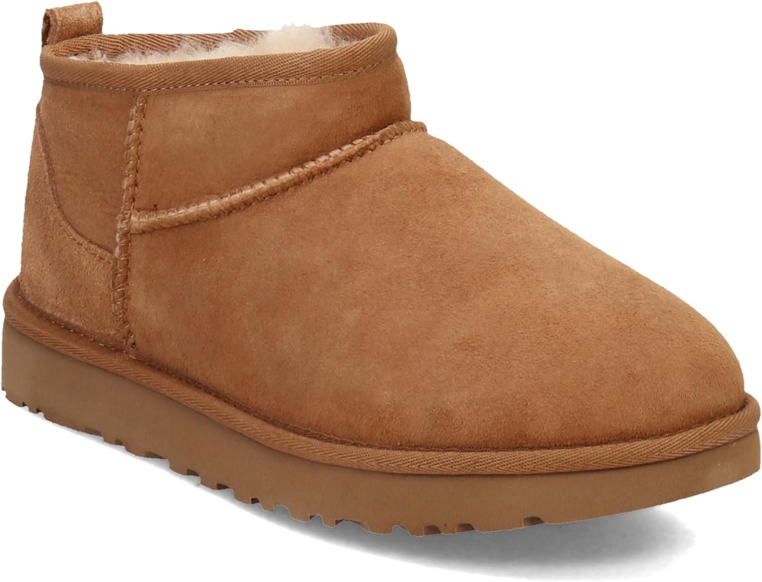UGG Women’s Classic Ultra Mini Ankle Boot, Chestnut, 9 US