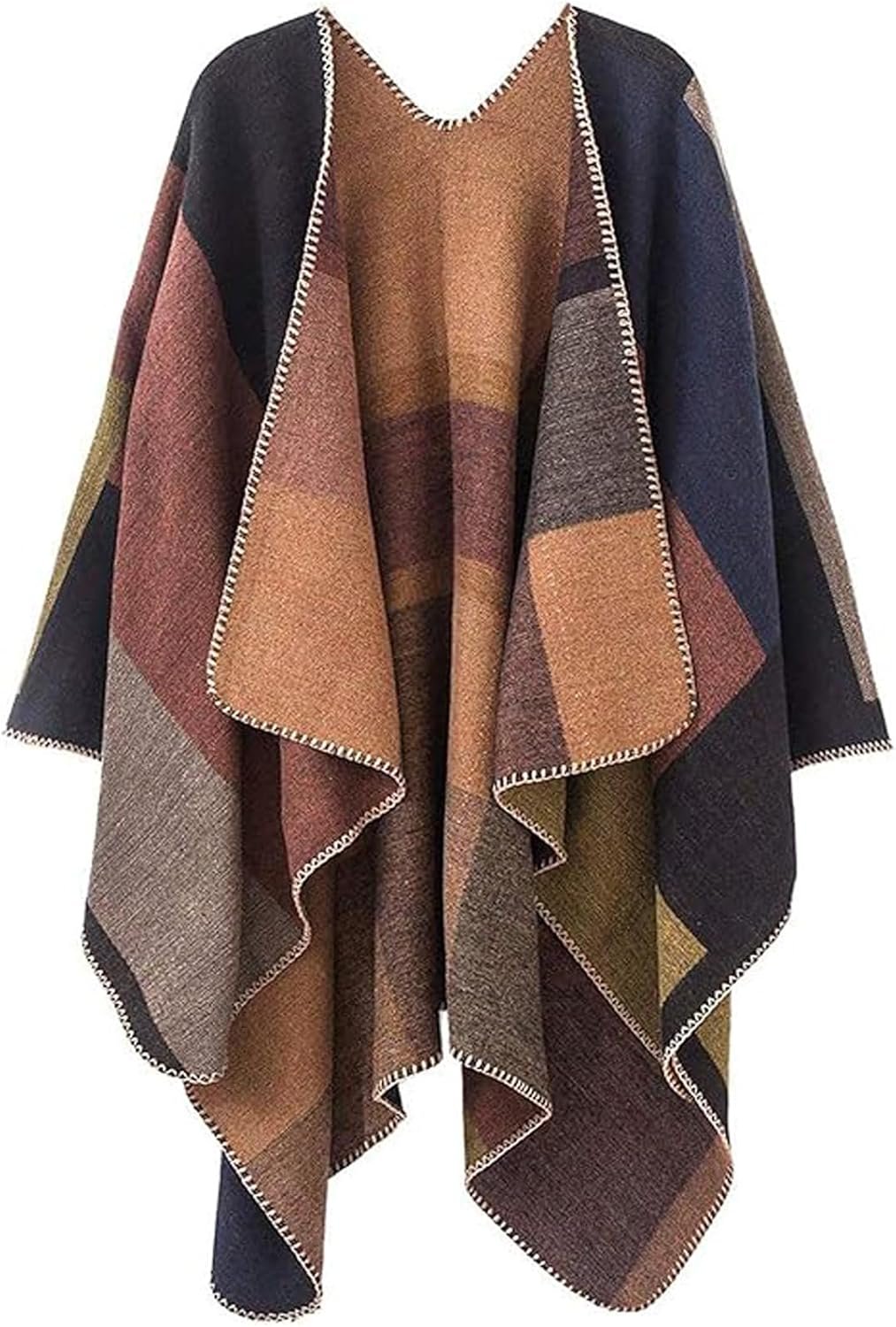 Women’s Shawl Wraps Open Front Poncho Cape Oversized Sweaters Casual Cardigan Shawls for Fall Winter