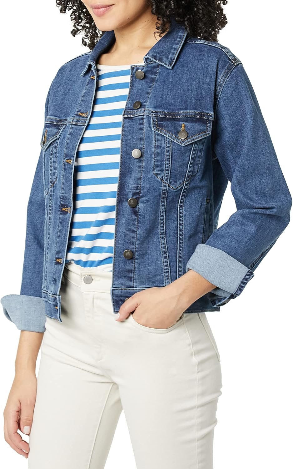 Amazon Essentials Women’s Denim Jean Jacket (Available in Plus Size)