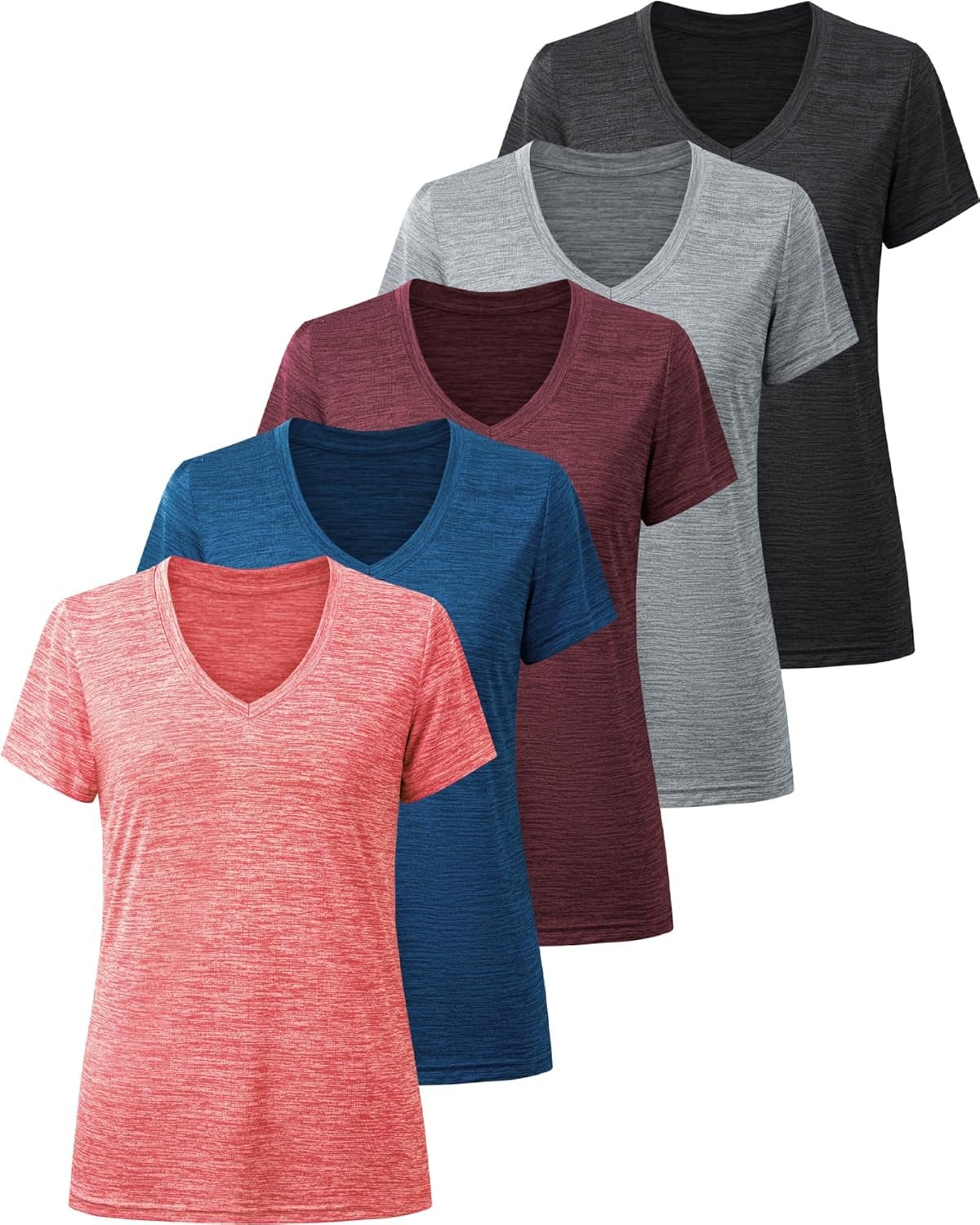 BALENNZ Workout Shirts for Women, Moisture Wicking Quick Dry Active Athletic Women’s Gym Performance T Shirts