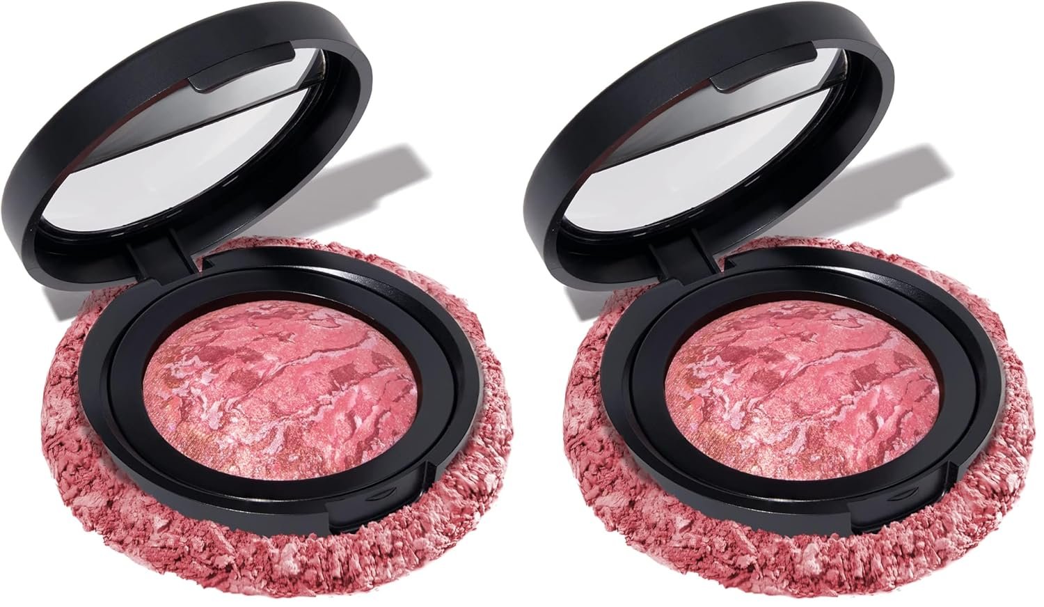LAURA GELLER NEW YORK Baked Blush-n-Brighten Marbleized Blush for Cheeks – Tropic Hues – Satin Finish – Buildable Color (Pack of 2)