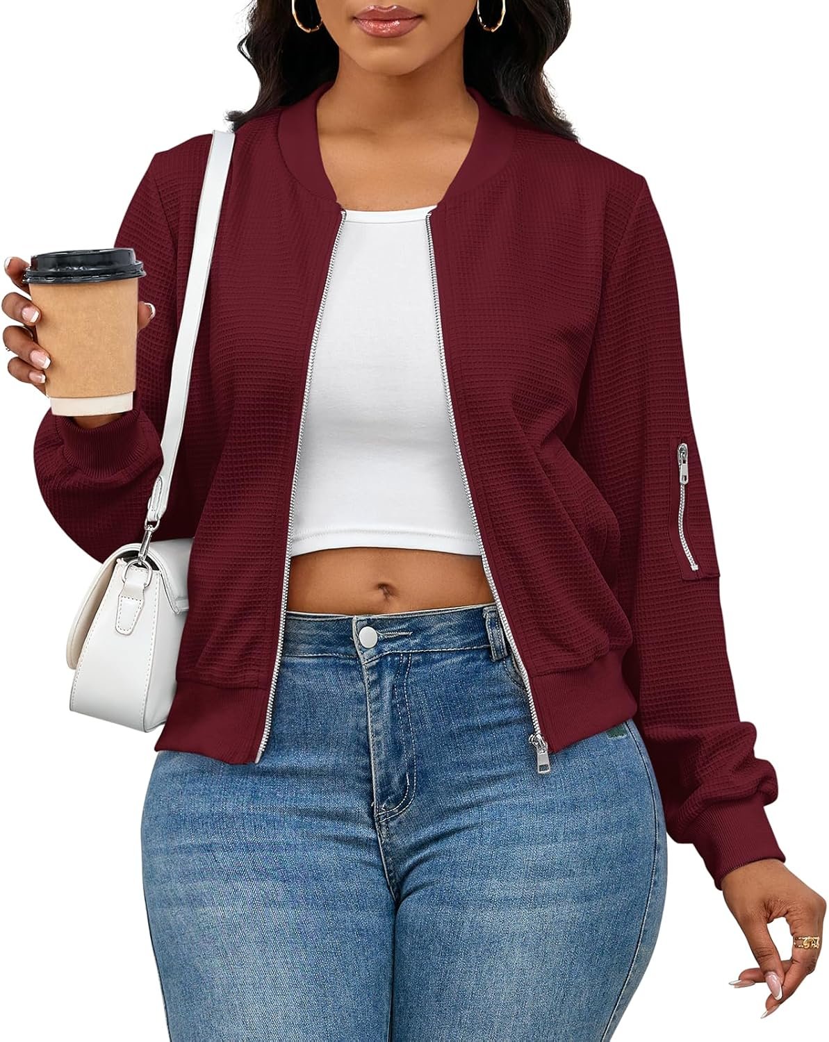 PerZeal Women Casual Full Zip Up Comfy Loose Long Sleeve Sweatshirt Coat Jacket with Pockets