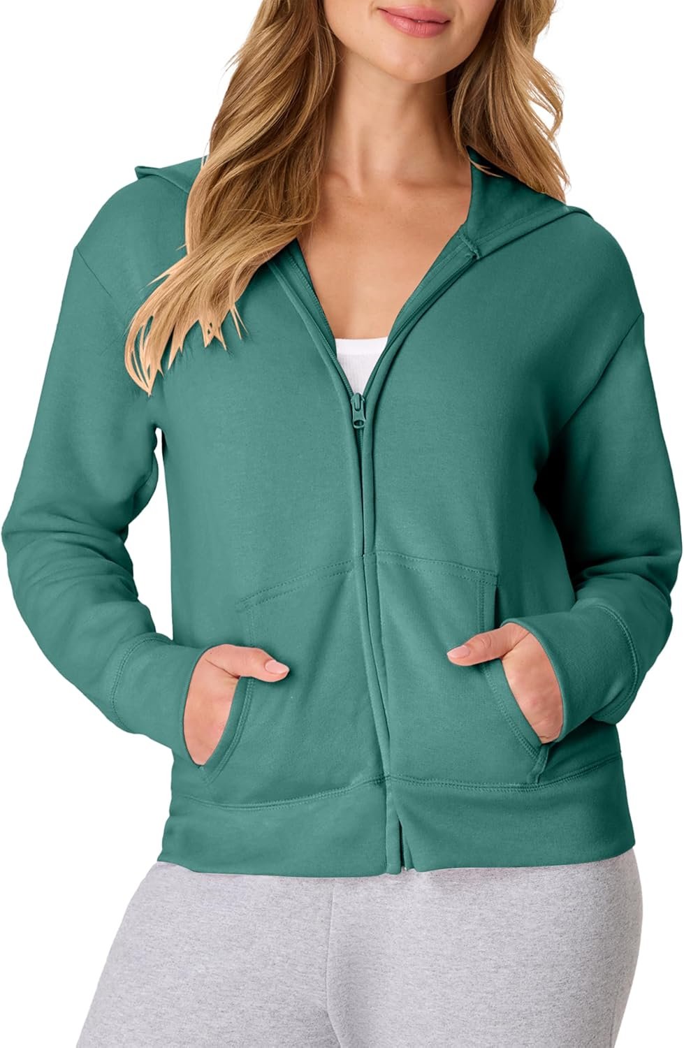 Hanes Women’s EcoSmart Fleece Sweatshirt for Women, Soft Midweight – Full-Zip Hoodie, Sweatshirt, or 1/4 Zip
