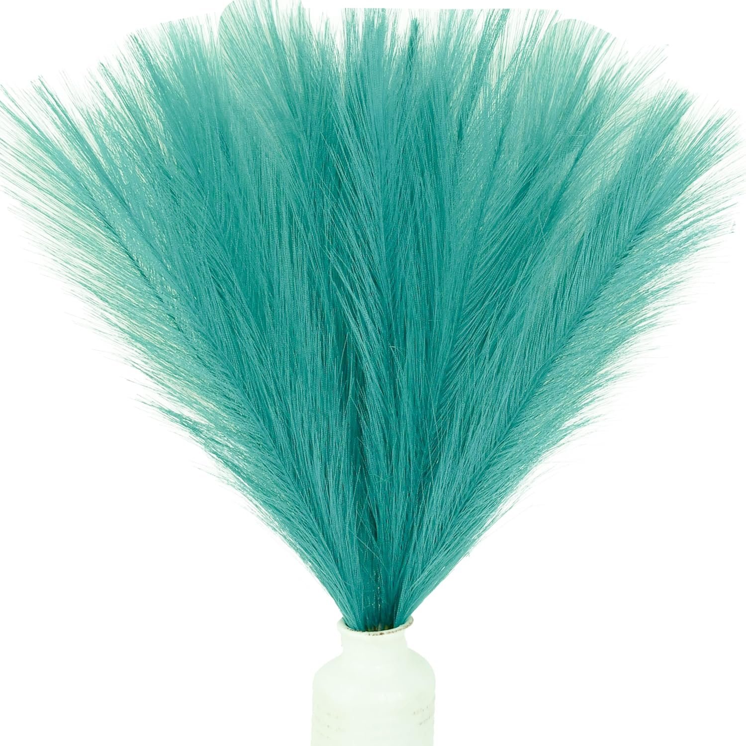 Mandy’s Teal Silk Pampas Grass Bouquet 20 Stems 17.7in Fluffy Artificial Pampas with Bendable Stems for Valentine’s Day and Easter Decorations Wedding Centerpiece Home Boho Décor